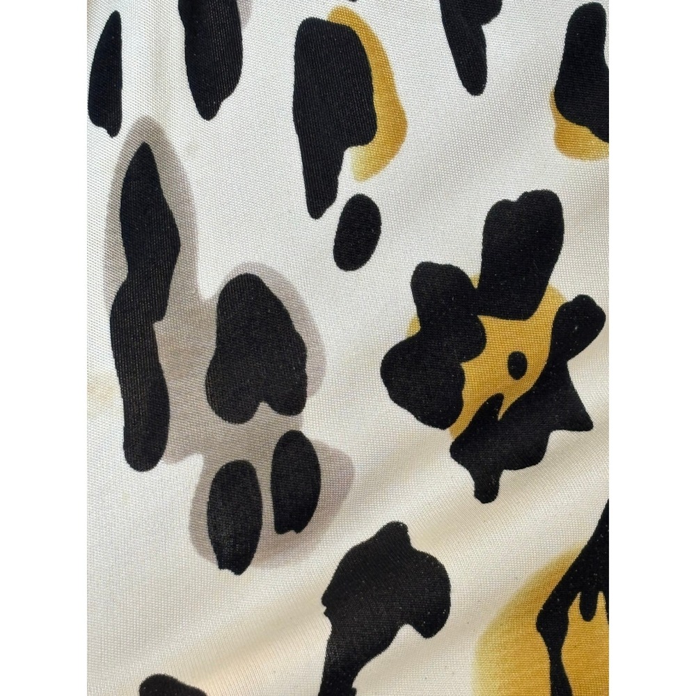 Sky Animal Print Cami Top Gold Black Womens Small Rhinestone Chain Straps - Picture 4 of 8